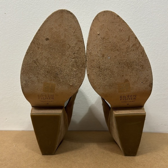 Eileen Fisher Jenkins Tan Ankle Boots Booties Size 8 - Picture 3 of 8